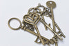 Antique Bronze Skeleton Key Charms Pendants Assorted Set of 36 A8786