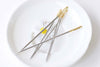 One Set of 6 Sewing Needles Gold Plated Tail Leather Craft Tools A8793