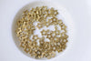 50 pcs Raw Brass Super Tiny Star Frame Charms 4mm A8745