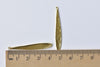 10 pcs Gold Tone Long Leaf Teardrop Charms Pendants 6x42mm A8760