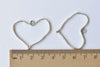 20 pcs Antique Silver Irregular Heart Connectors Charms 30x36mm A8802