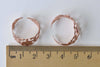 10 pcs Rose Gold Color Brass Adjustable Flower Ring Bases A8807