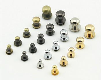 Screwed Studs Button For Diy Purse Brass Rivet/2 Sets A Pack