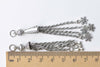 6 pcs Antique Silver Metal Tassel Charm Pendants Mixed Style A8768
