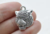 10 pcs Antique Bronze Tiger Head Charms 17x22mm A8772
