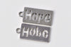 10 pcs Antique Silver Rectangle Hope Word Charms A8773