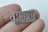 10 pcs Antique Silver Rectangle Hope Word Charms A8773