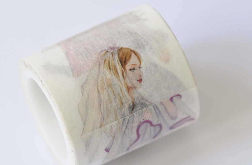 Elegant Bride Washi Tape Wedding Adhesive Tape 40mm x 5M Roll A12377