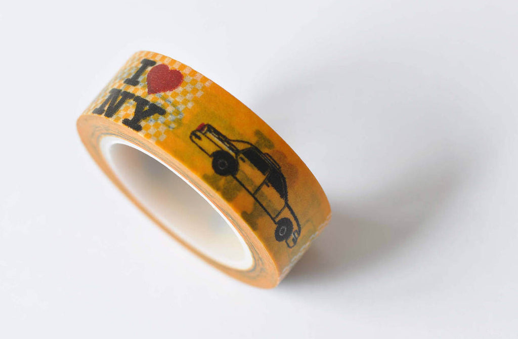 New York Taxi Cab Adhesive Washi Tape 15mm x 10M Roll A12426