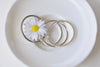 10 pcs Silver Plated Thick Seamless Circle Rings 26mm 14gauge A8824