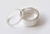 10 pcs Silver Plated Thick Seamless Circle Rings 26mm 14gauge A8824
