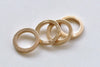 10 pcs 18K Champagne Gold Thick Seamless Circle Rings 14mm A8833