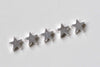 50 pcs Shiny Silver Tone Tiny Star Spacer Beads 8mm A8843