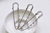 Silvery Gray Kilt Shawl Pins Four Loops Safety Brooches Set of 10 A8845