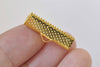 50 pcs Gold Tone Ribbon Ends Clamps Fasteners Clasps 22mm A8847