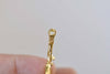 Shiny Gold Twig Pendants Branch Connectors Set of 10 A8860