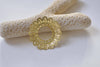 10 pcs Raw Brass Round Flower Ring Embellishments 29mm A8861