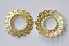 10 pcs Raw Brass Round Flower Ring Embellishments 29mm A8861