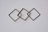50 pcs Square Rings Antique Bronze Seamless Frame 14mm/16mm/20mm