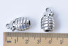 10 pcs Antique Silver Grenade Charms Pendants 23mm A8792