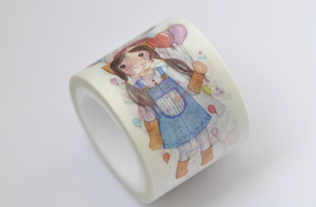 Lovely Girl Washi Tape 30mm x 5M Roll (1.2 inch x5.5 yards) A12236