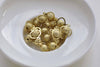 10 pcs Raw Brass 3D Globe Stardust Connector Charms 10x13mm A8892