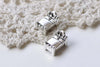 10 pcs Antique Silver Bedroom Bed Charms Pendants 8x13mm