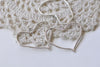 20 pcs Antique Silver Irregular Heart Connectors Charms 30x36mm A8802