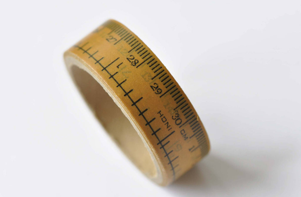 Retro Teacher Measuring Ruler Washi Tape 15mm x 3M Roll A12521