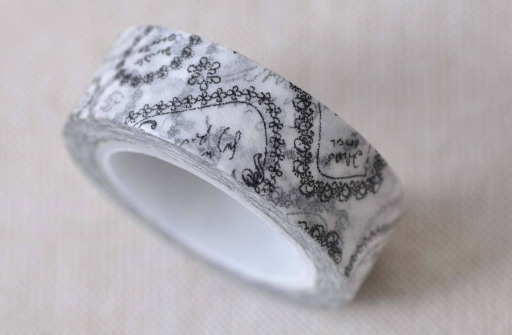 Vintage Flowers Washi Tape 15mm x 10M Roll A12405