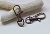 10 pcs Antique Copper Lobster Swivel Clasps 13x37mm A8909