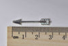 50 pcs of Shiny Silver Arrow Charms 6x30mm A8915