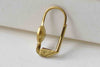 20 pcs Raw Brass Leverback Earwire With 6mm Bezel A8917