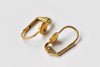 20 pcs Raw Brass Leverback Earwire With 6mm Bezel A8917