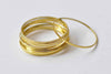 20 pcs Gold Tone Brass Seamless Rings Circles 25mm 25 gauge A8939