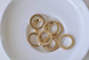 10 pcs 18K Champagne Gold Thick Seamless Circle Rings 14mm A8833
