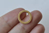 10 pcs 18K Champagne Gold Thick Seamless Circle Rings 14mm A8833