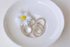 20 pcs Shiny Silver Plated Thick Seamless Circle Rings 14mm A8834