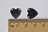 20 pcs Shiny Silver Two Hole Blank Heart Charms Connectors A8841