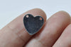 20 pcs Shiny Silver Two Hole Blank Heart Charms Connectors A8841