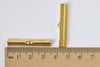 50 pcs Gold Tone Ribbon Ends Clamps Fasteners Clasps 35mm A8846