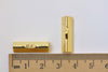 50 pcs Gold Tone Ribbon Ends Clamps Fasteners Clasps 22mm A8847