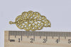 20 pcs Raw Brass Filigree Leaf Charms Stamping Embellishments A8960