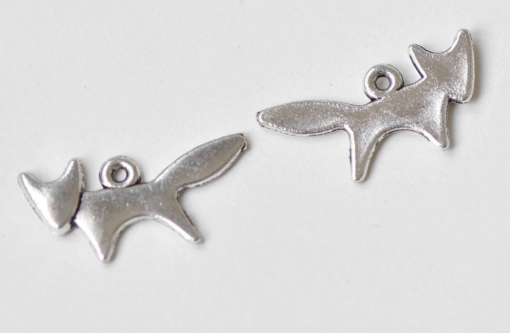 30 pcs Antique Silver Lovely Fox Charms 10x20mm A8978