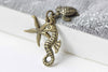 Antique Bronze Ocean Creature Kit Charms Pendants Set of 10 A8983
