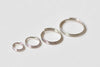 200 pcs Silvery Gray Nickel Tone Split Rings 5mm/7mm/10mm/12mm