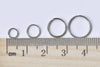 200 pcs Silvery Gray Nickel Tone Split Rings 5mm/7mm/10mm/12mm