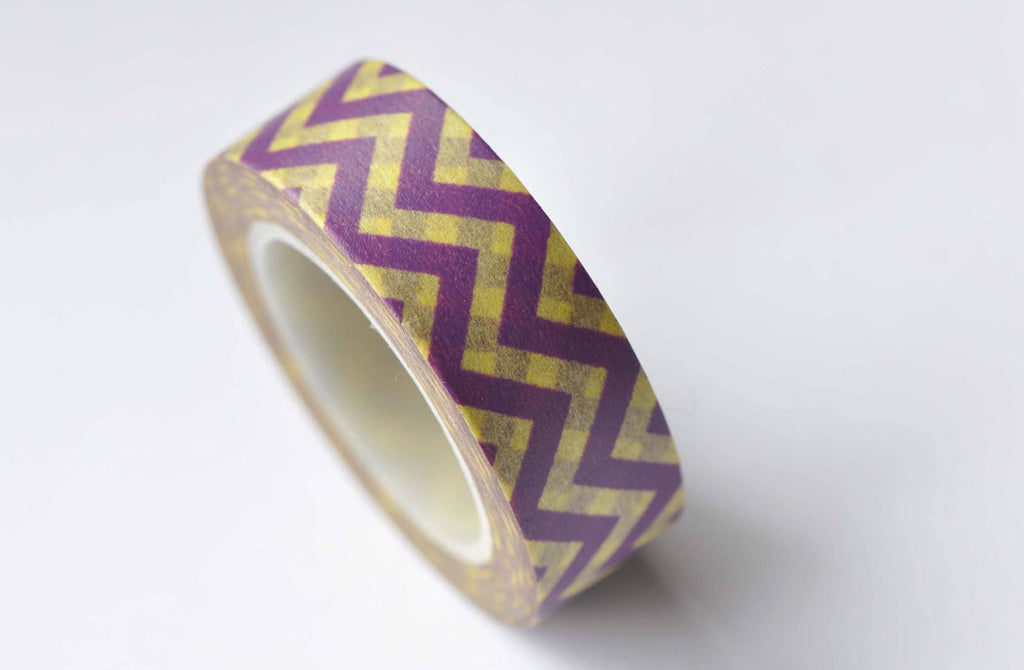 Colorful Chevron Adhesive Washi Tape 15mm Wide x 10M Roll A12693