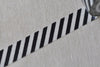 Black White Striped Translucent Washi Tape 15mm x 10M Roll A12699