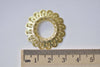 10 pcs Raw Brass Round Flower Ring Embellishments 29mm A8861